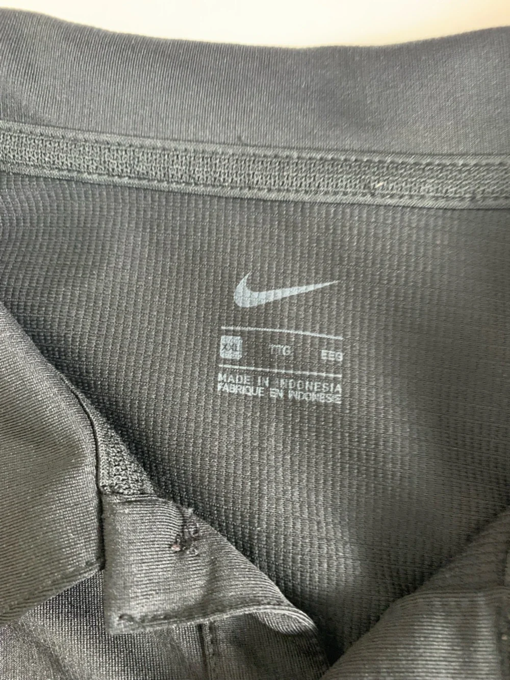 Nike Black‎ Short-Sleeve Polo White Swoosh XXL Golf Tennis Prep Office Casual